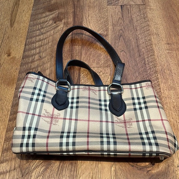 Burberry Woman’s Tan Plaid Shoulder Bag - Picture 1 of 5